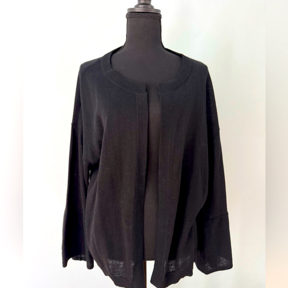 Classic Black Open Cardigan